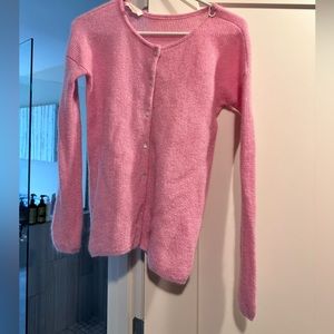 Sezane xxs Gaspard Sweater Jumper Cardigan Pink EUC